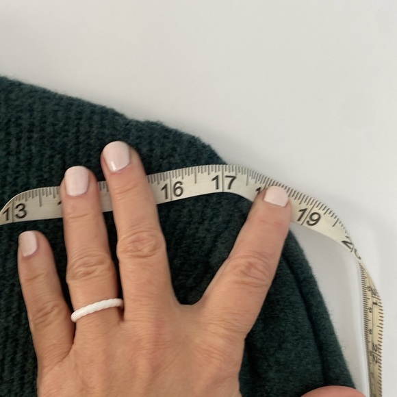 August Sky Forrest Green Mock Neck Balloon Sleeve Sweater Dress Size Large NWOT - Picture 12 of 14